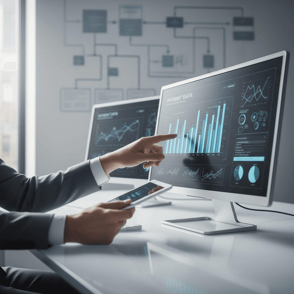 Healthcare IT Software dashboard in use